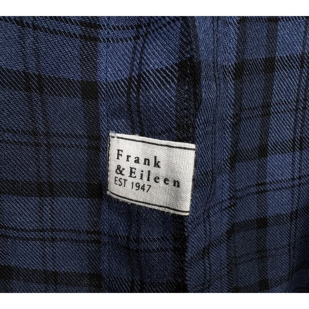 Frank & Eileen EILEEN 100% Modal Relaxed Button-Up Shirt in Blue Plaid L NWOT - Picture 4 of 11